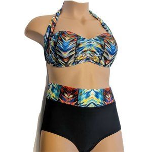 Swim Sexy Womens 10 Two Piece High Waist Bikini Swimsuits For All Black Striped
